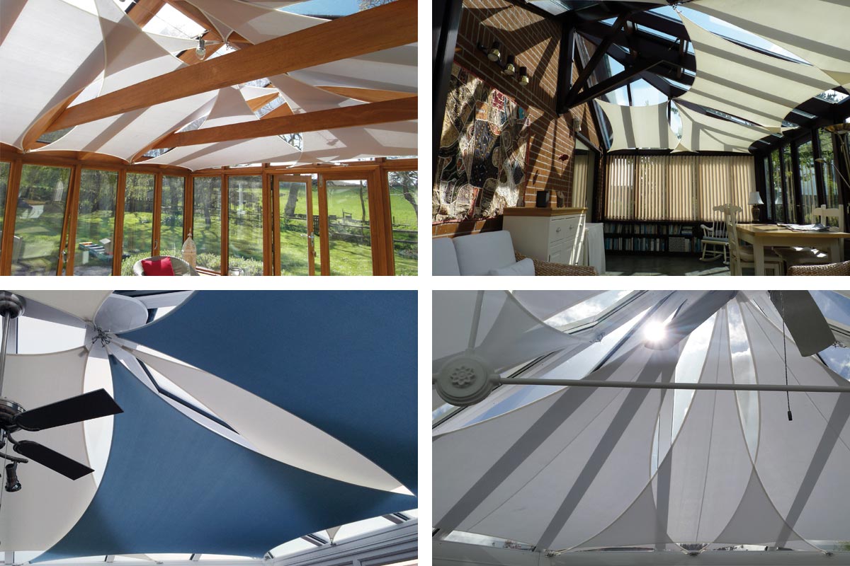 Conservatory sail blinds for the home or commercial spaces