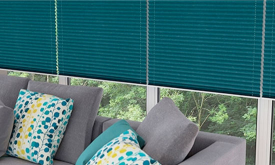 Somfy automatic motorised pleated blinds