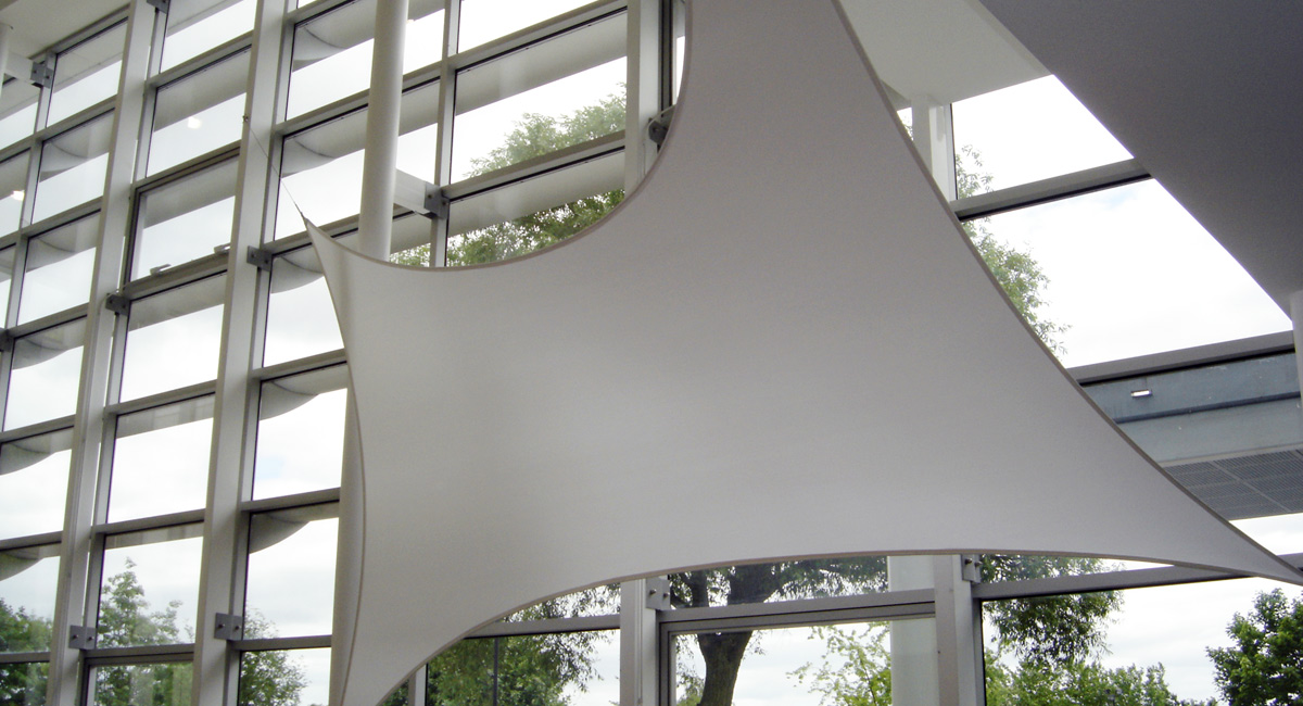 InShade commercial sail blinds supplied and installed by Curtaincraft