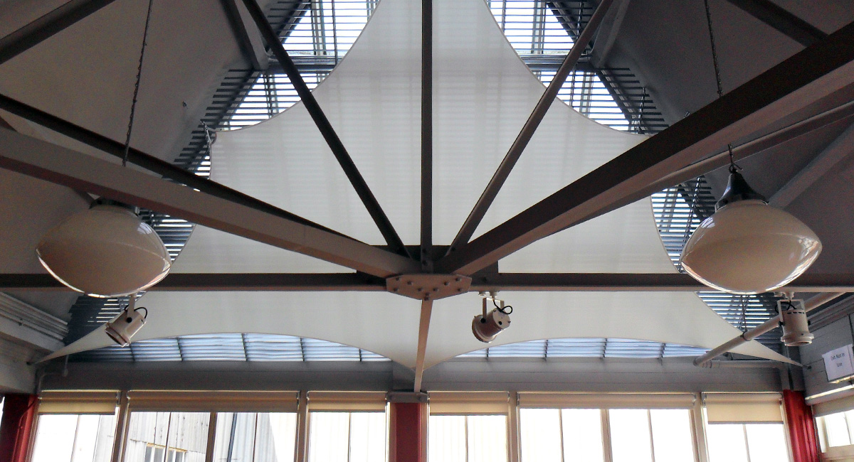 InShade commercial sail blinds supplied and installed by Curtaincraft